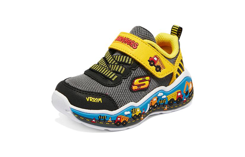 (GS) Skechers Play Scene 'Grey Yellow' 407312N-BKYL
