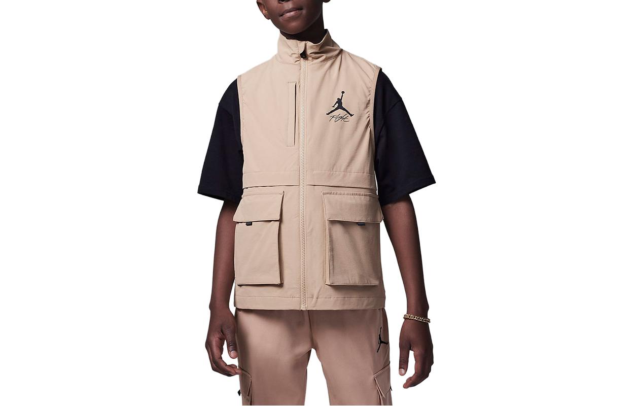 (GS) Air Jordan Outwear Cargo Vest 'Brown' FV3154-200