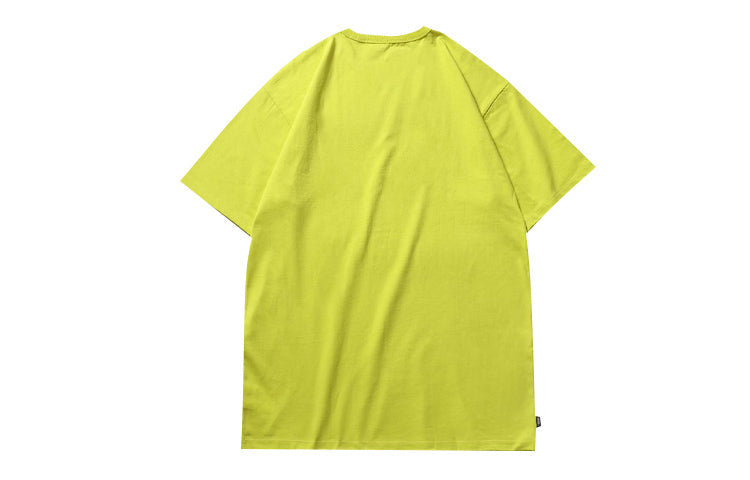 Vans Off The Wall Tee Minimalistic Small Logo Short Sleeve Couple Style Yellow Green Lime VN0A49R7RHT