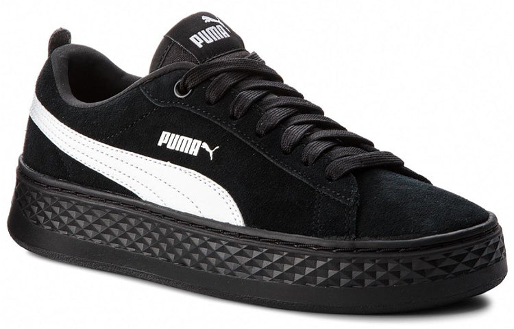 (WMNS) PUMA Smash Platform SD 'Black White' 366488-02