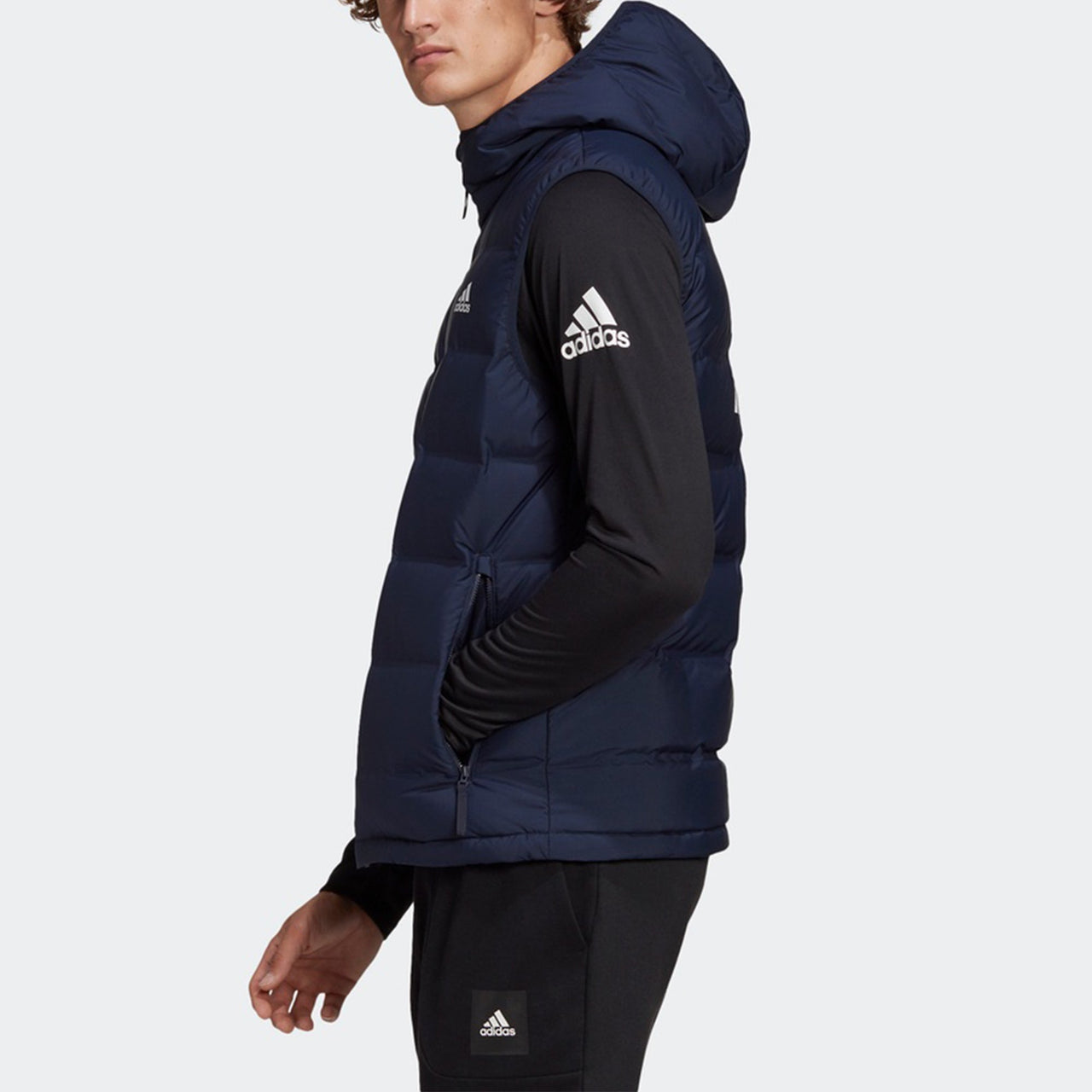 adidas Outdoor Sports hooded down Jacket Blue GK0676