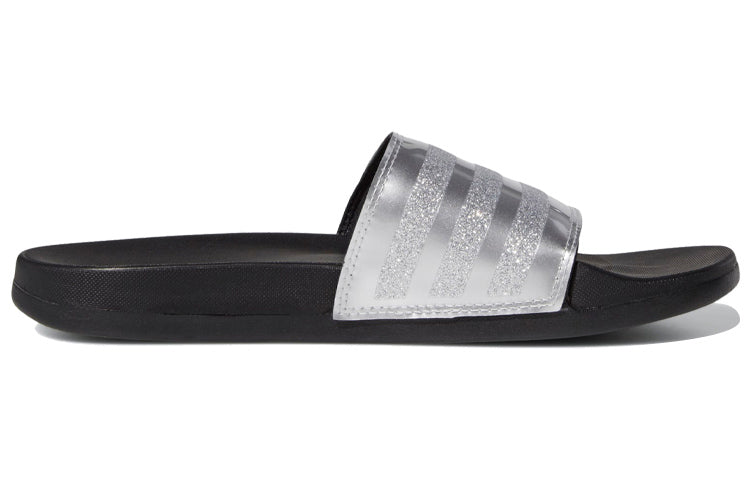 (WMNS) adidas Adilette Comfort Slides 'Stripes Shimmer - Silver Metallic' G27728
