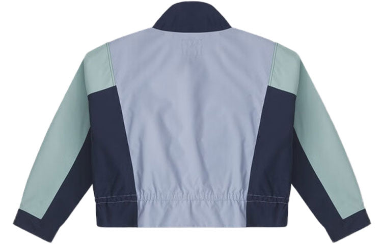 (WMNS) Converse Long Sleeve Short Fit Cargo Windproof Jacket Asia Sizing 'Blue' 10026915-A02