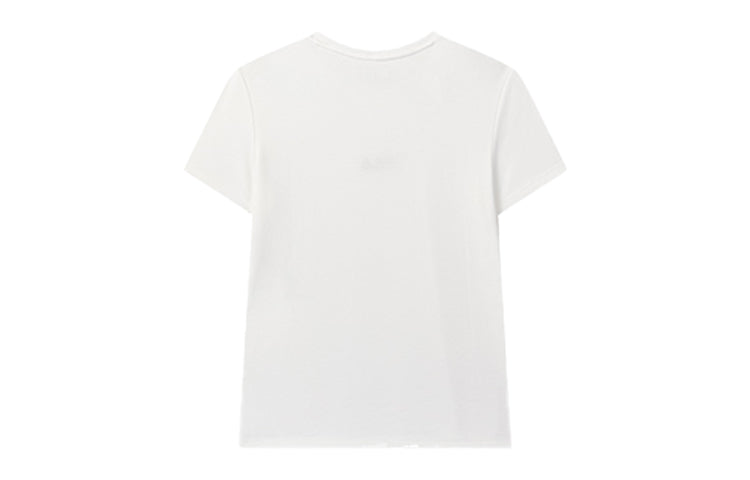 (WMNS) FILA Colorful Alphabet Printing Short Sleeve White F11W028112F-WT