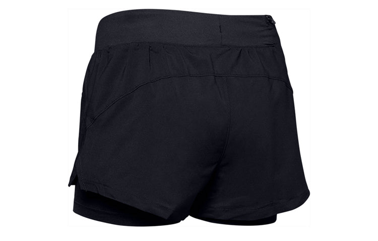(WMNS) Under Armour Launch SW 2-in-1 Shorts 'Black' 1342843-001
