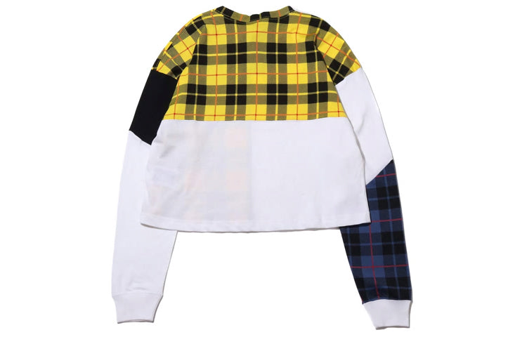 (WMNS) Nike AS W Nike Sportswear Top LS PLAID White BV4675-100
