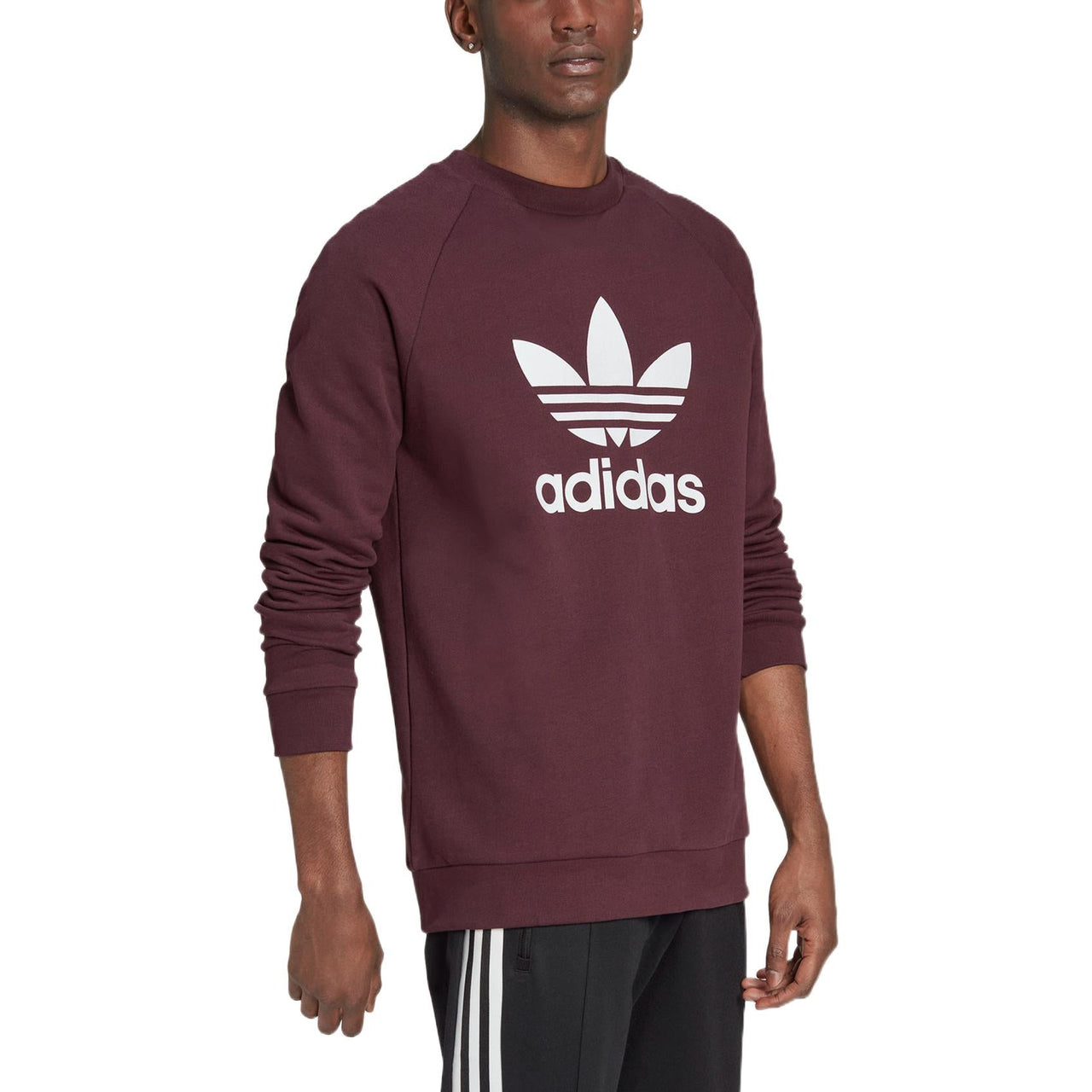 adidas originals Adicolor Classics Trefoil Crewneck Sweatshirt 'Shadow Maroon' HK5293