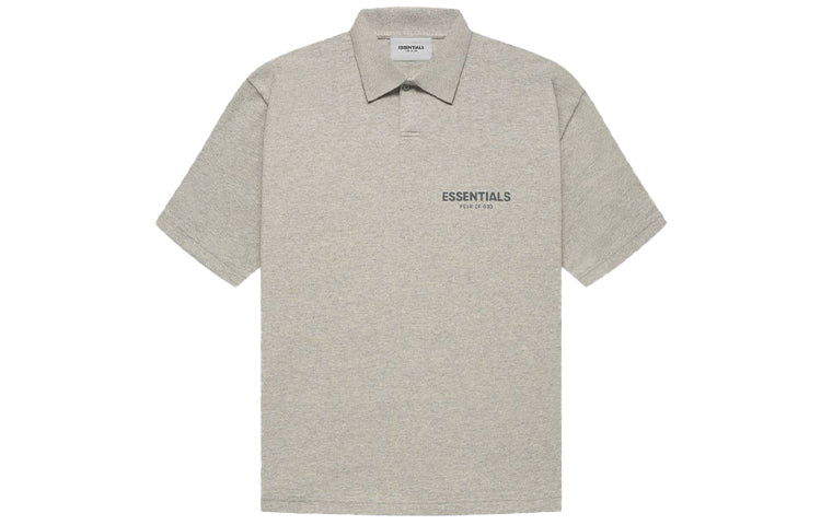 Fear of God Essentials FW21 Polo Shirt 'Dark Heather Oatmeal' FOG-FW21-595