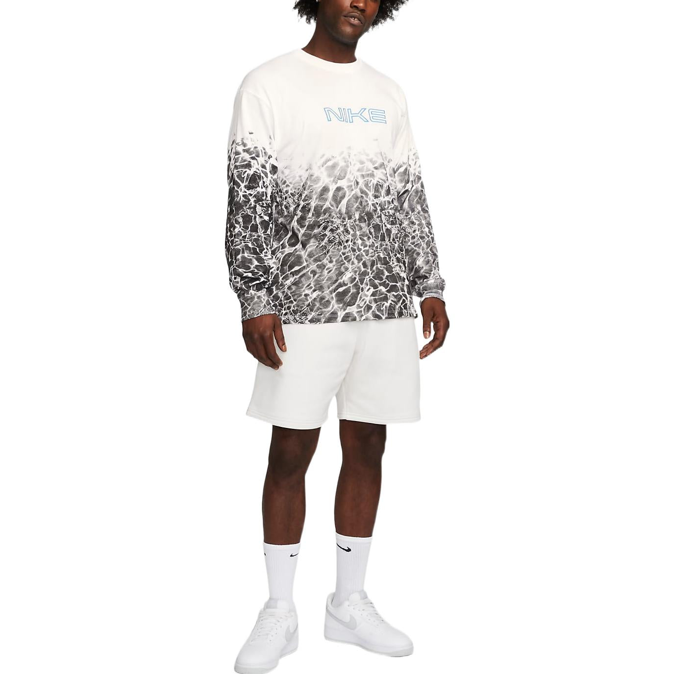 Nike NRG Kukini Long Sleeves T-Shirt Asia Sizing 'White Black' FB3031-100