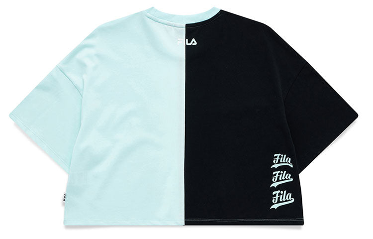(WMNS) Fila FUSION Contrasting Colors Sports Short Sleeve Pink Green T11W122105F-BK
