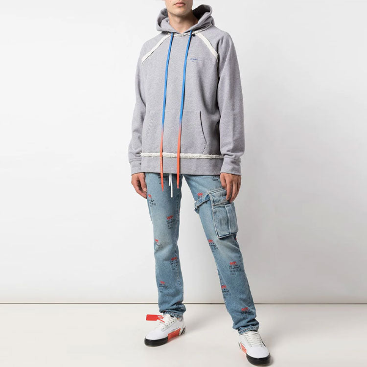Off-White Arrow Gradient Drawstring Loose Fit Gray OMBB057F19E300100730