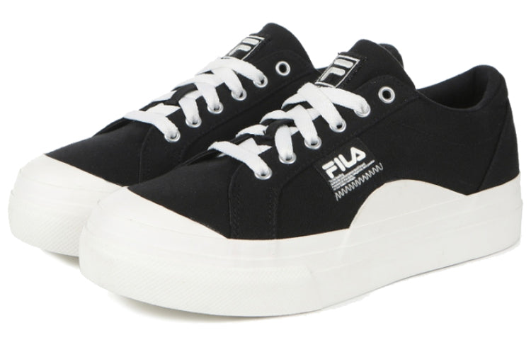 FILA Thick Sole Skateboarding Shoes Black White Version 1XM01170_001
