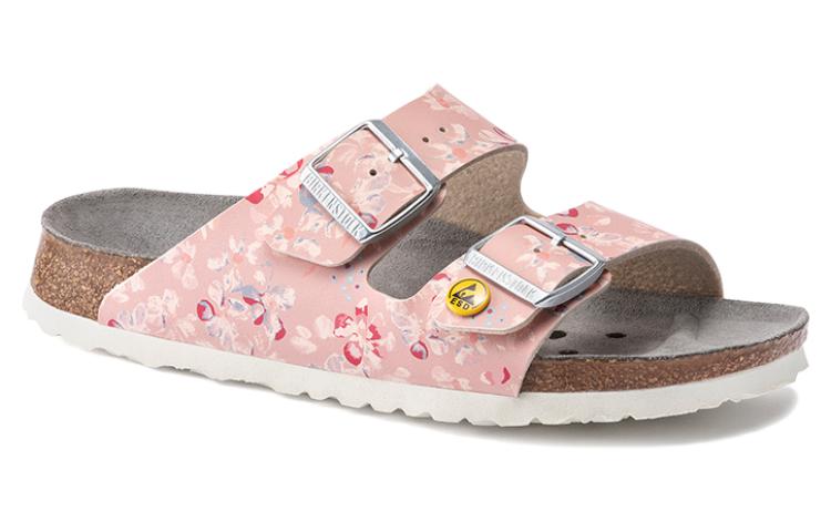 (WMNS) Birkenstock Arizona ESD Birko-Flor Narrow Field 'Flower Field Rose' 1021411
