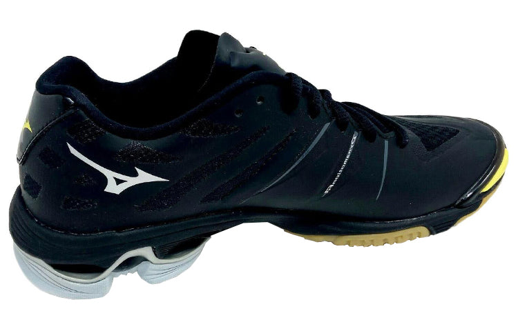 Mizuno Wave Lightning Z Lightweight Wear-resistant Volleyball Shoes Black Yellow V1GC150003