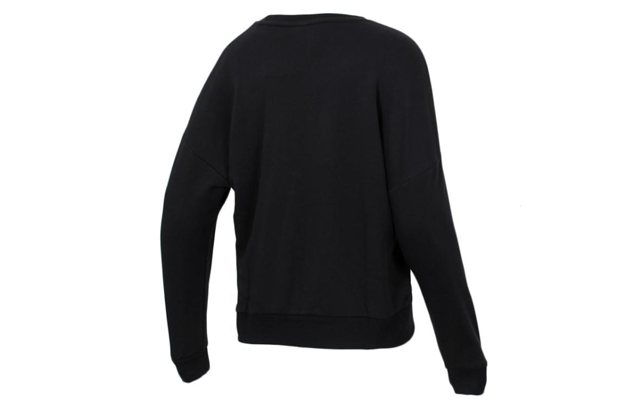 (WMNS) PUMA Classics Logo Crew Round-neck Sweatshirt Black 577609-01