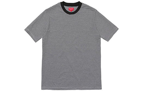 Supreme SS17 Micro Stripe Black Tee 'Black White' SS18-0214