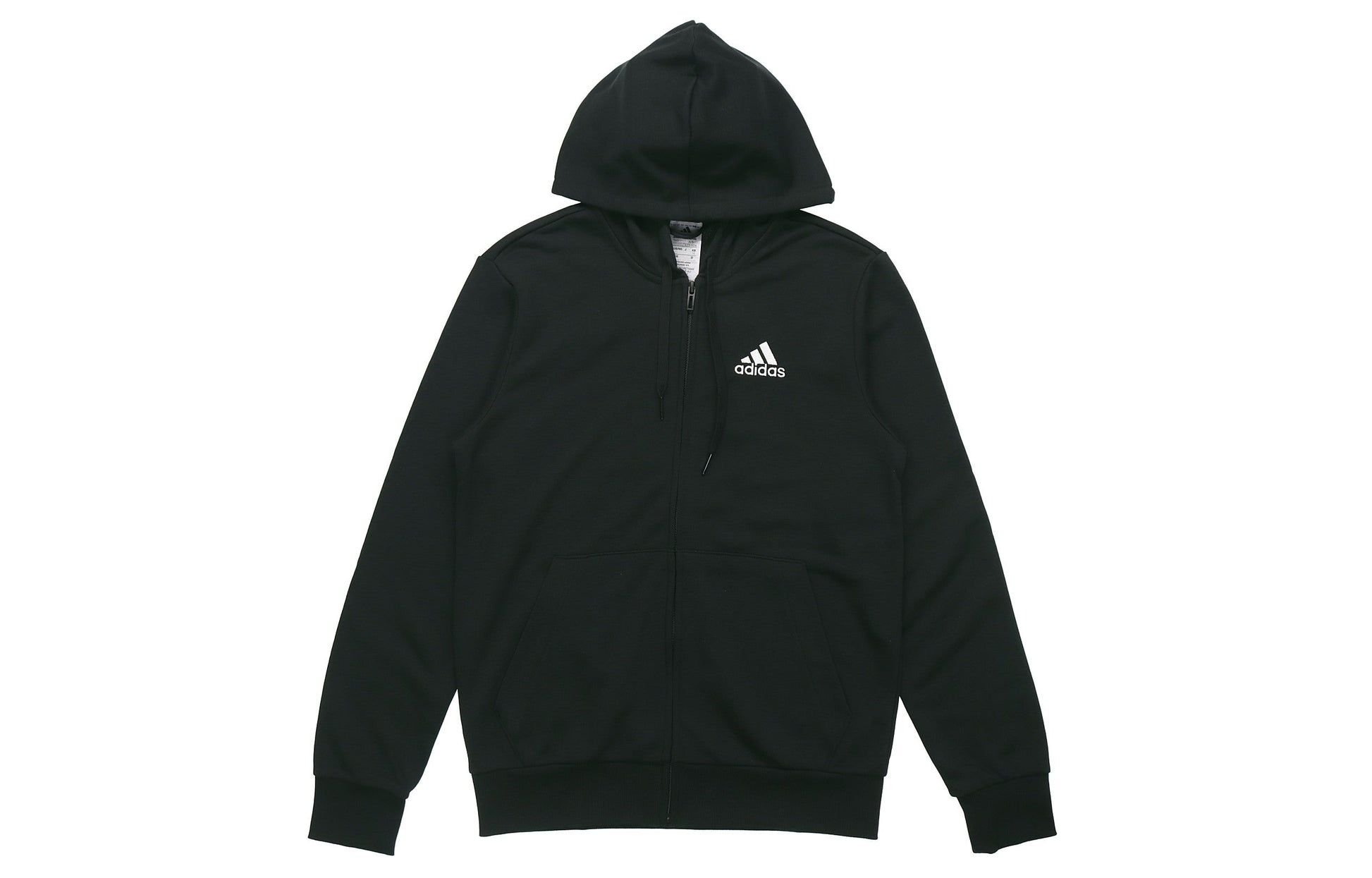 adidas Logo hooded Zipper Athleisure Casual Sports Knit Jacket Black GK9044