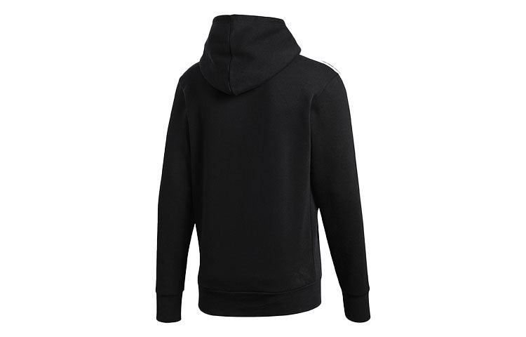 adidas Fleece Lined Stay Warm hooded Drawstring Pullover Black BR3588