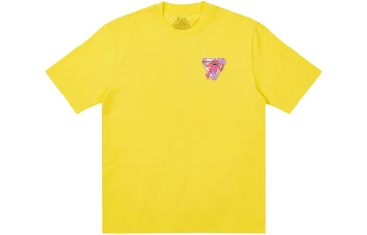 PALACE x M-Zone Crossover Small Tri-Ferg Pattern Cartoon Short Sleeve Unisex Yellow P20TS218