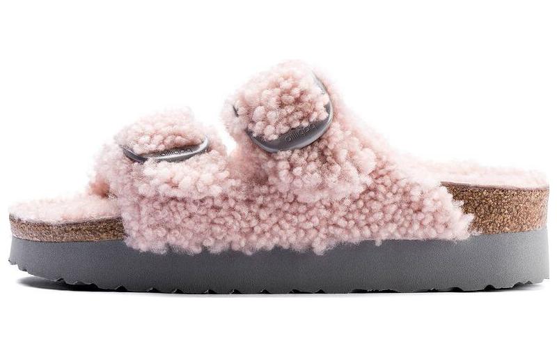 (WMNS) Birkenstock Arizona Big Buckle Shearling Narrow 'Teddy Crystal Rose' 1017643