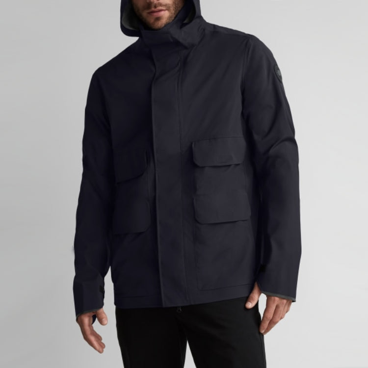Canada Goose Meaford Black Label Hooded Jacket For Men Navy 5611MB-67