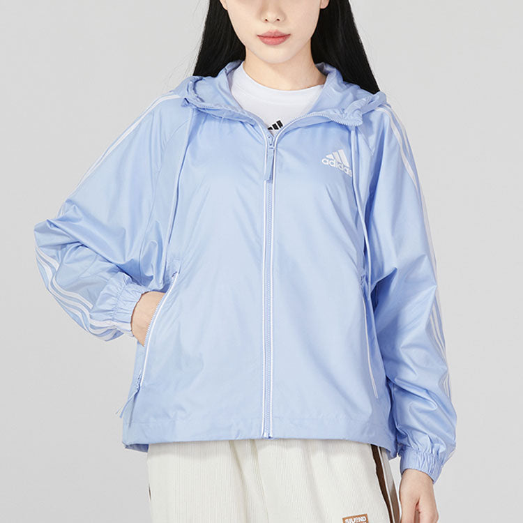 (WMNS) adidas BSC 3-Stripes Wind Jackets 'Blue White' HM2271