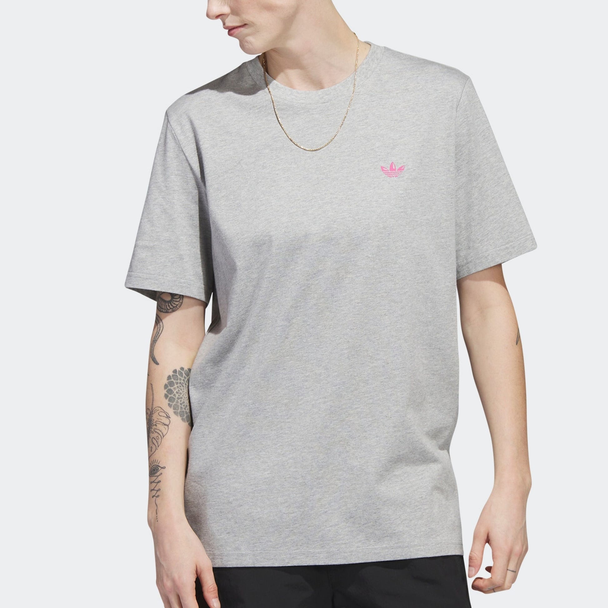 adidas Originals 4.0 Logo Tee 'Grey' HS3028
