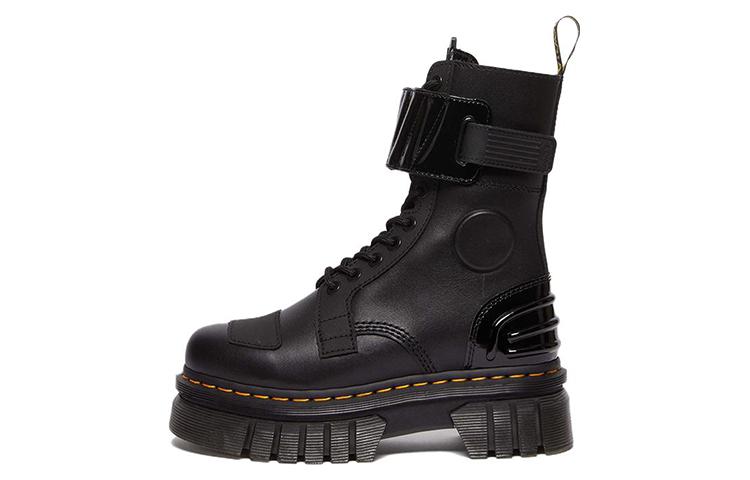 (WMNS) Dr. Martens Audrick 10-Eye Alternative Leather Lace Up Boots 'Black' 30970001