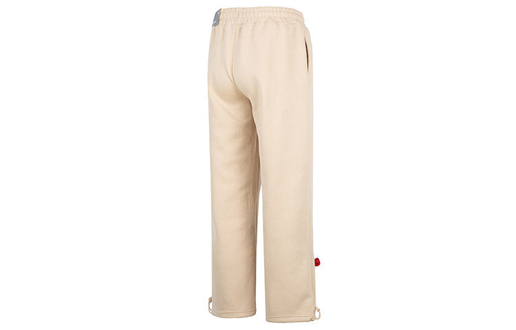 PUMA Team Badge Straight-leg Pants 'Beige' 677376-67