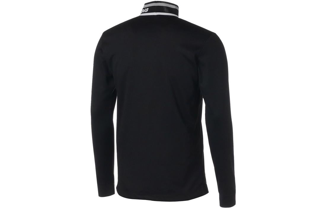 PUMA Golf Rib Collar Mock Neck Long Sleeve T-Shirt 'Black' 539365-01