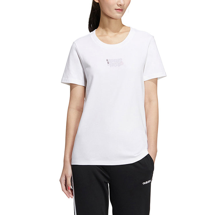 (WMNS) adidas neo Casual Short Sleeves 'White' HS6836