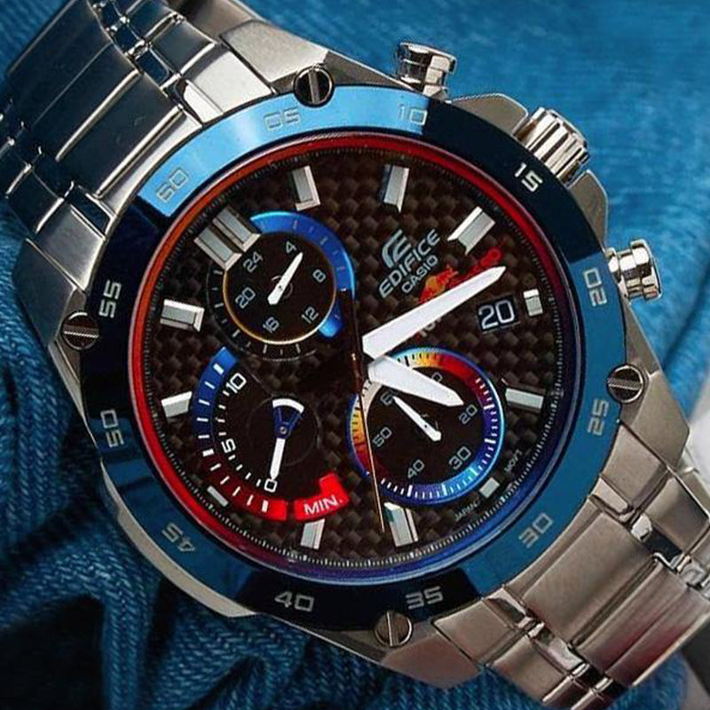CASIO EDIFICE Solar Powered Blue Dial Mens Blue Analog EFR-557TR-1A