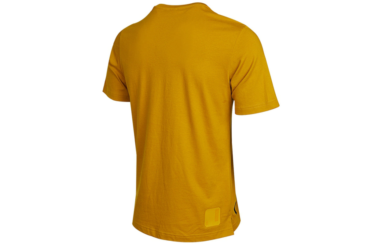 Men's adidas Wj Story Tee Martial Arts Series Printing Sports Round Neck Short Sleeve Earthy Yellow T-Shirt H39332