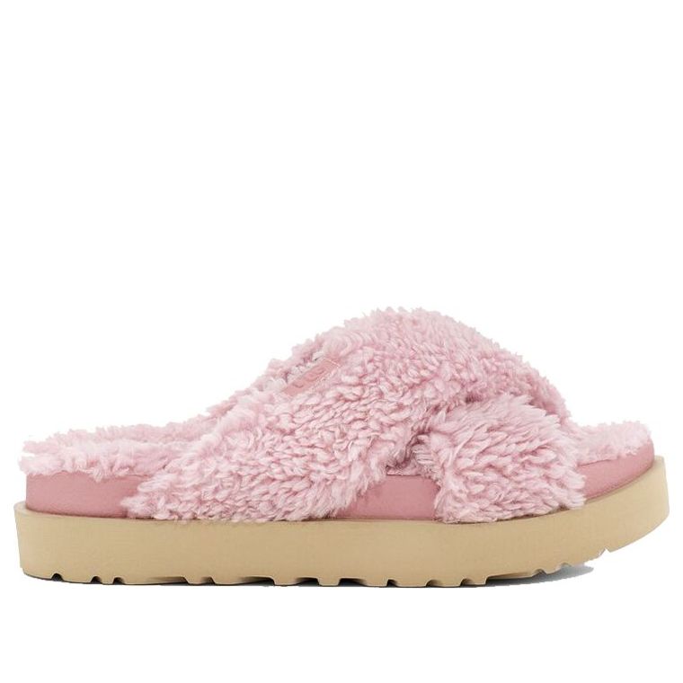 (WMNS) UGG Fuzz Sugar Cross Slide 'Shell' 1120860-SHLL
