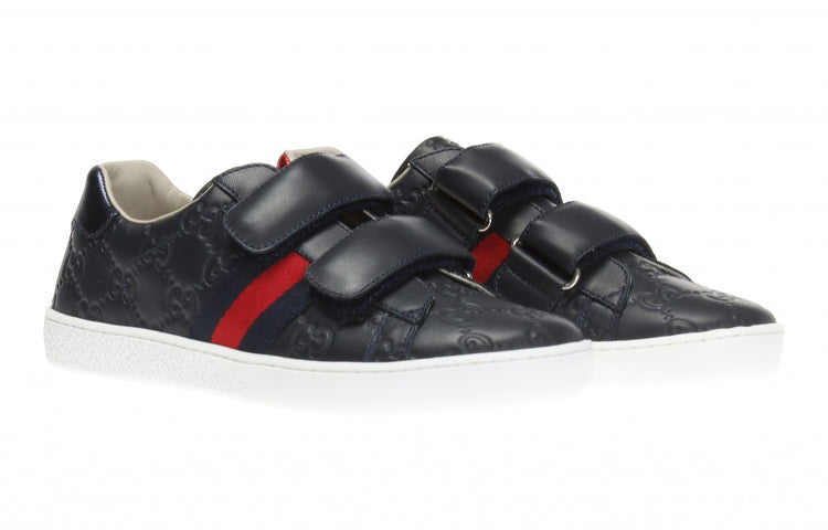 (GS) Gucci Leather Sneaker With Web 'Black' 455496-DF720-4073