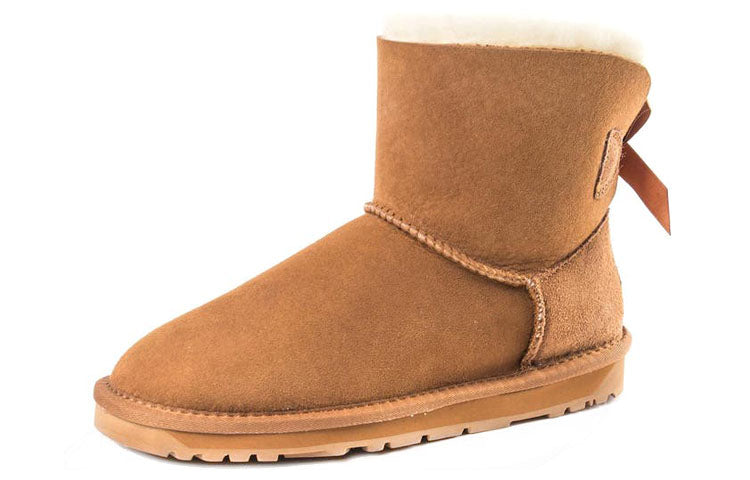 (WMNS) UGG Classic Mini Bailey Bow Brown OB365-CHE