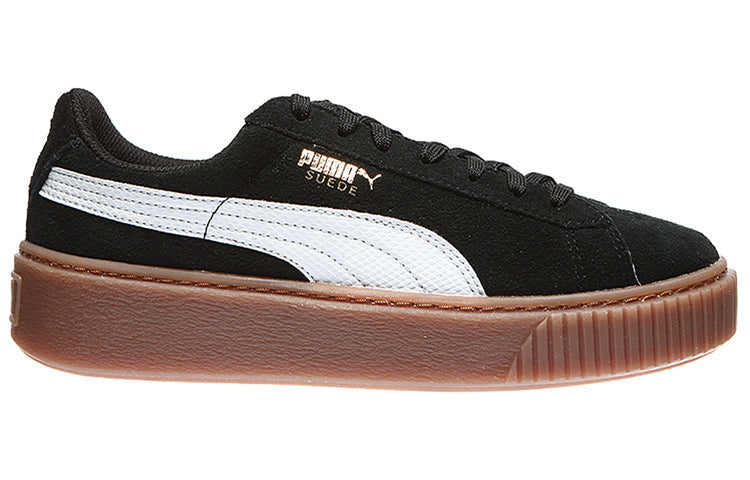 PUMA Suede Platform Sneakers 'Black Brown' 363906-02