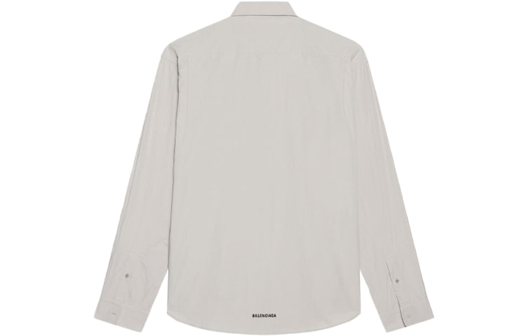 Balenciaga Cotton Shirt Large Fit 'Cement Grey' 681688TKM102967