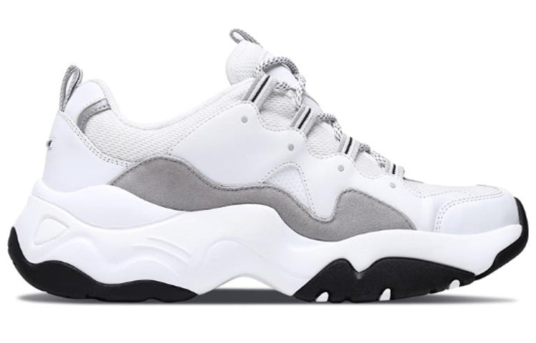 Skechers D Lites 3.0 Low Top Running Shoes White/Gray 999878-WLGY