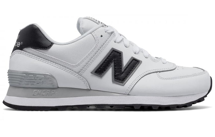 (WMNS) New Balance 574 Leather 'Black White' WL574LEC