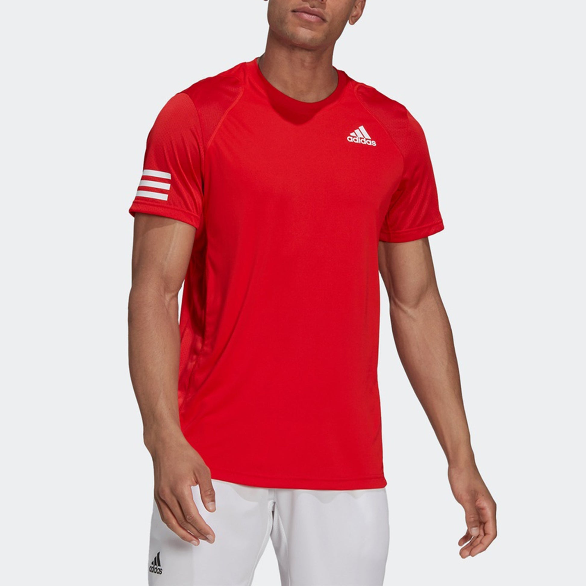 adidas Culb 3str Tee Tennis Sports Training Running Short Sleeve Red H33751