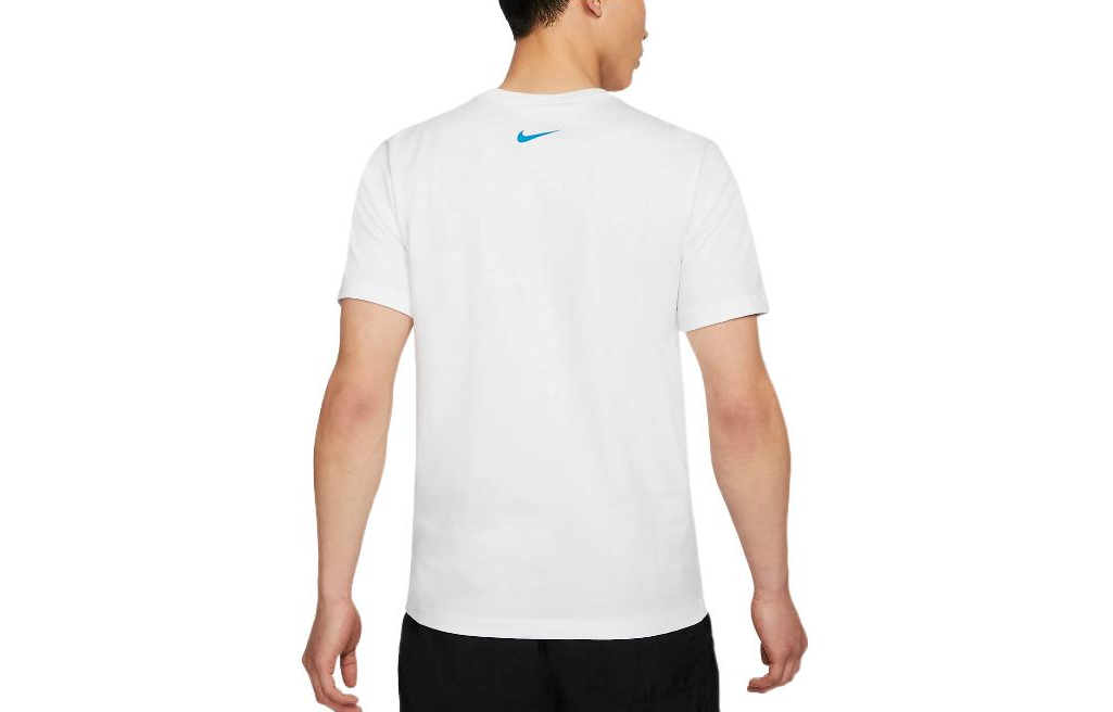 Men's Nike Alphabet Logo Printing Casual Round Neck Pullover Short Sleeve White T-Shirt DJ4831-100