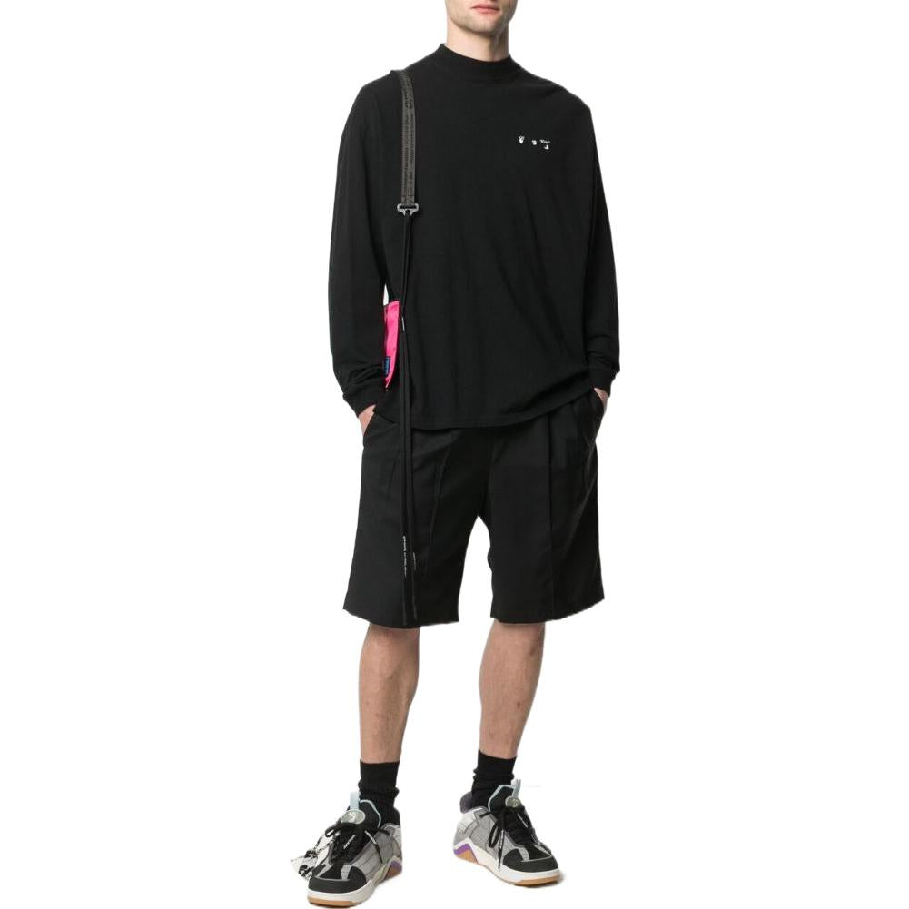 Men's Off-White FW22 Pattern Logo Printing Long Sleeves Version Black OMAB032S21JER00210011001