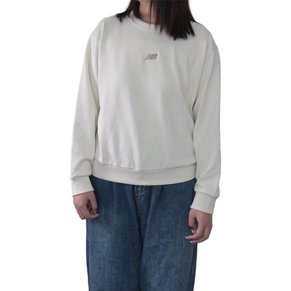 (WMNS) New Balance Essentials Crewneck Top Asia Sizing 'White' AWT34311-CIC