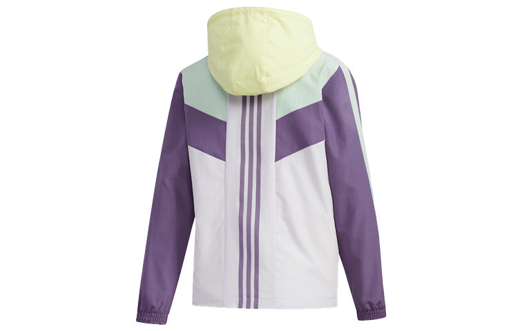 (WMNS) adidas neo Colorblock Adjustable Sports Jacket Yellow Purple FN6505