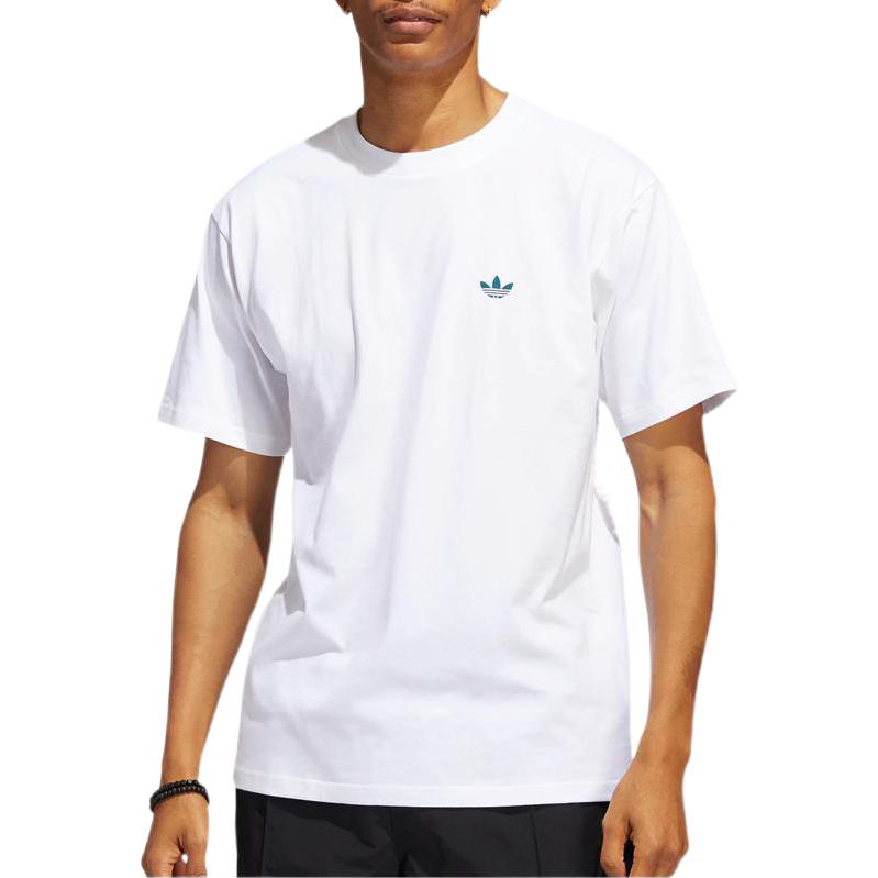 adidas originals Back Brand Logo Printing Casual Sports Short Sleeve Couple Style White HC0168