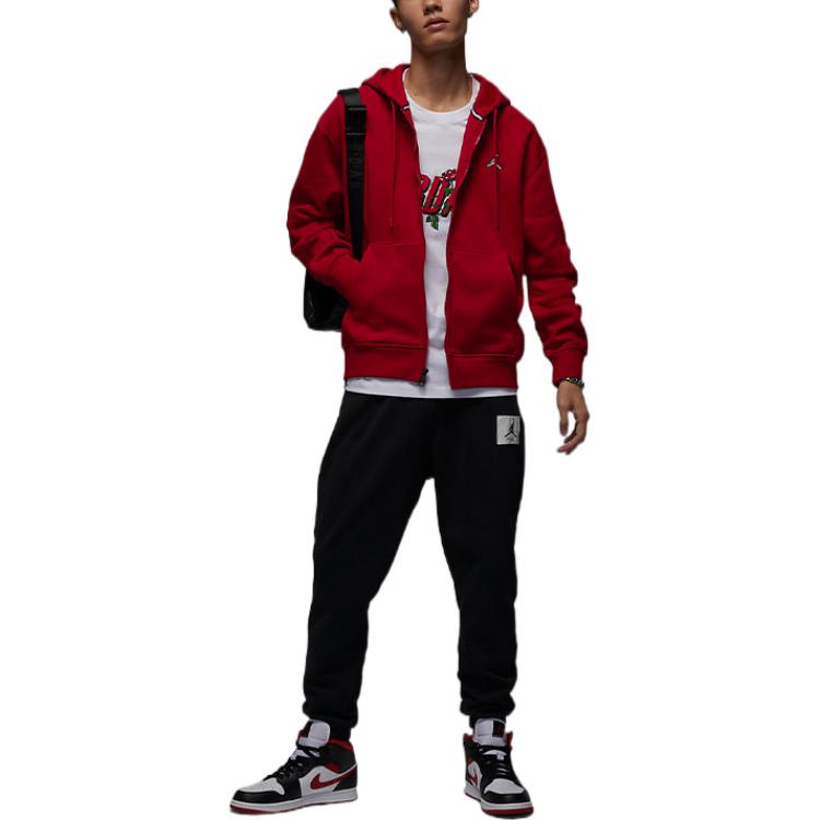 Air Jordan Hooded Zipped Jacket 'Red' DQ7351-687