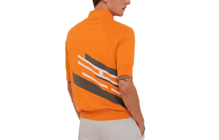 HERMES SS21 H Polo Shirt 'Orange' H157130HA30