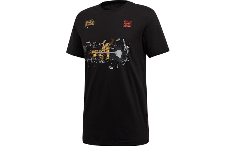 adidas Marvel Blk Pan. Sports Stylish Short Sleeve Black FN1761