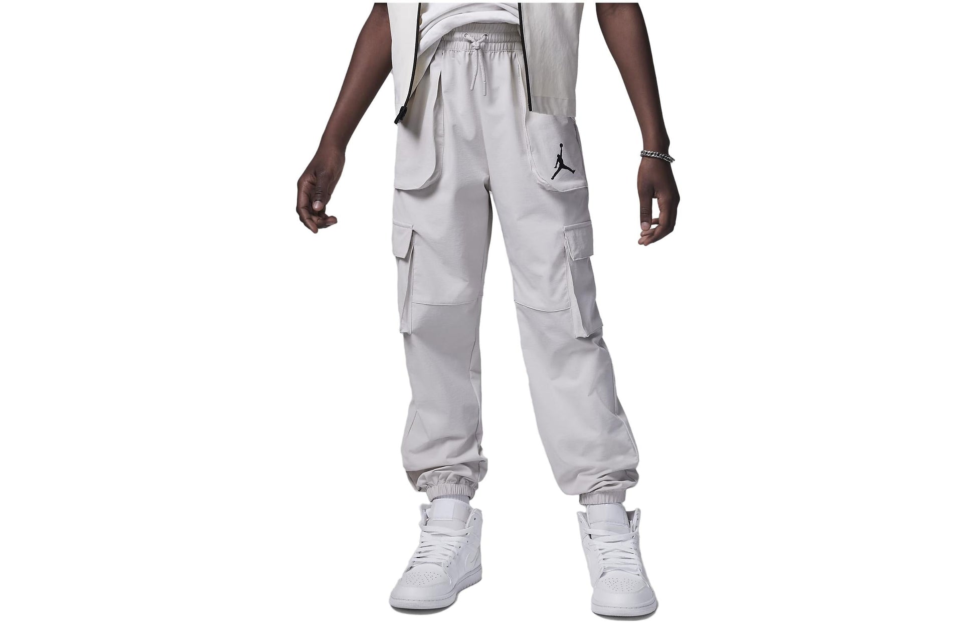 (GS) Air Jordan Logo Cargo Pants 'White' FV2621-072